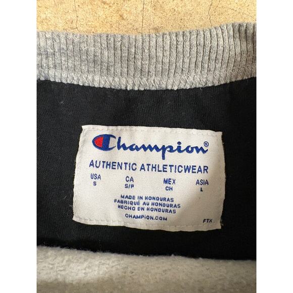 Champion Grey Embroidered Crewneck (Modern Classic) Pullover Sweater Gray S - Picture 8 of 11